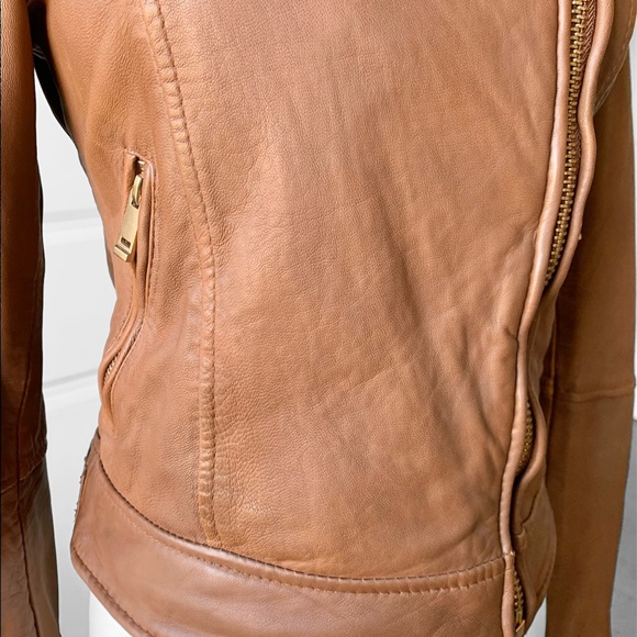 ZARA Women's Leather Biker Jacket - Picture 5 of 15